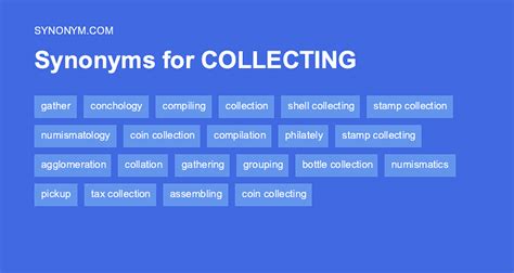 collector synonym|another word for collect.
